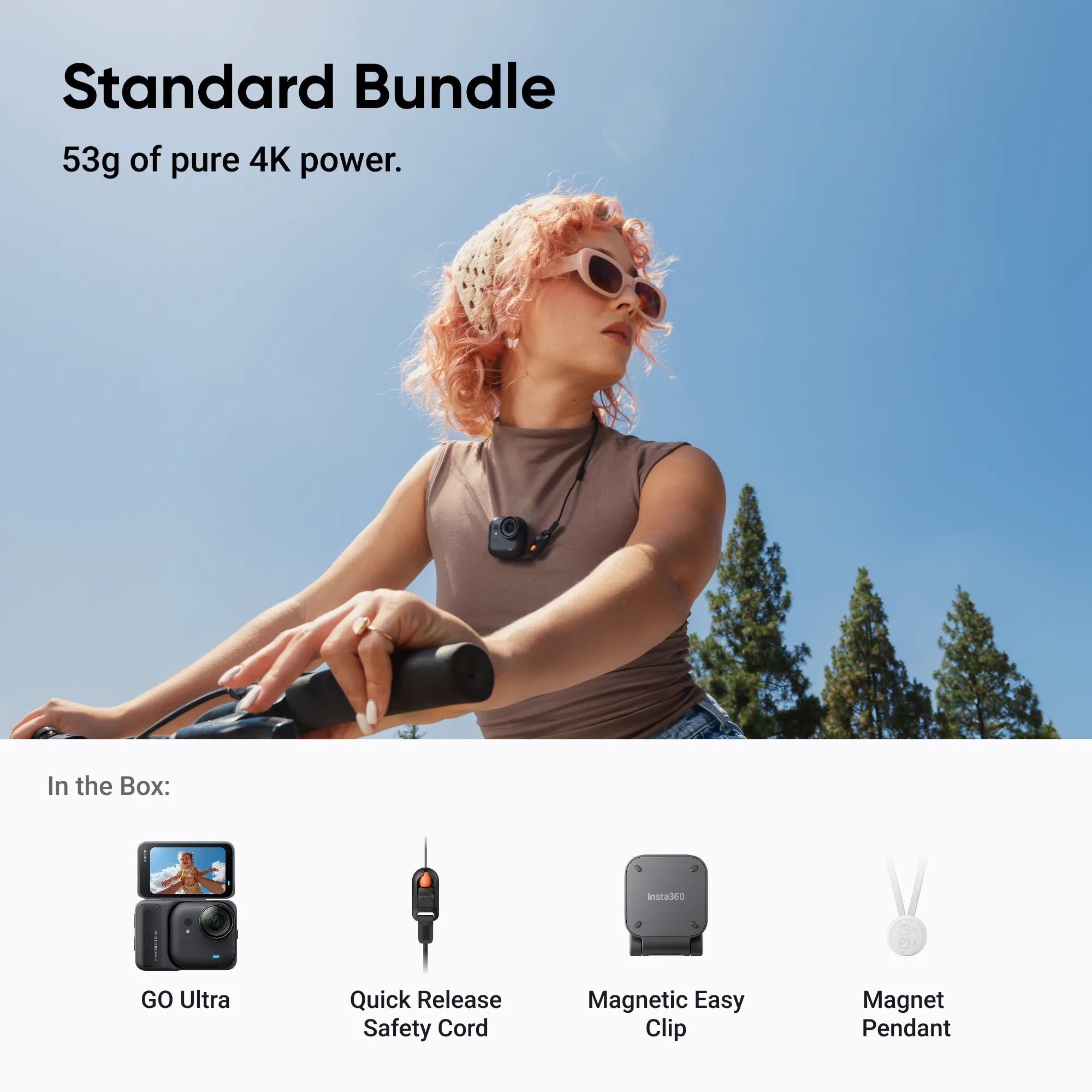 Insta360 GO Ultra 4K Action Camera – Standard Bundle Midnight BlackIT CareCamera