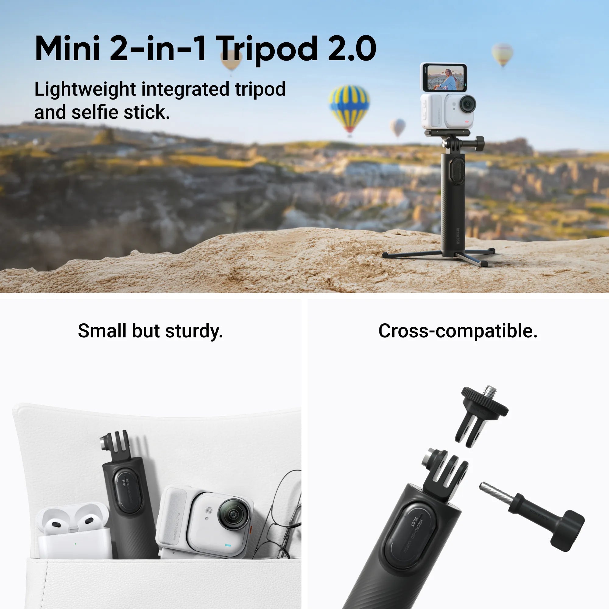 Insta360 GO Ultra Midnight Black Creator Bundle – 4K60 Hands - Free Action Camera with Magnetic Mount System, 50MP Photos, FlowState Stabilization & Creator AccessoriesIT CareCamera