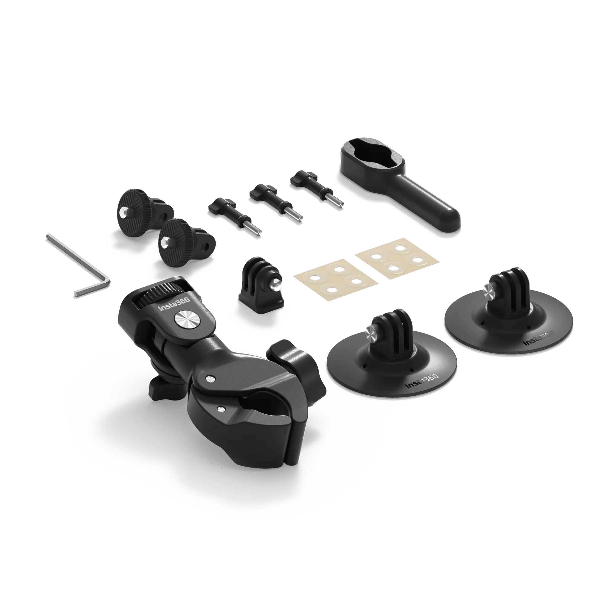 Insta360 Motorcycle Kit Standard – Heavy Duty Clamp & Flexible Adhesive Mount Kit for Action & 360° CamerasIT CareMounting Kit