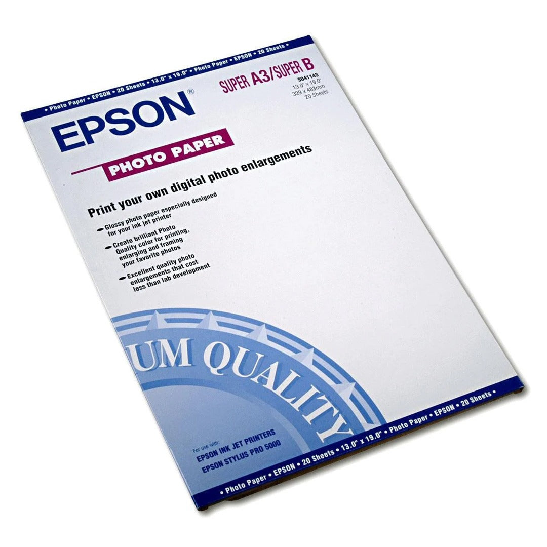 Epson Photo Paper – A3+/ Glossy Paper/ 20 Sheets