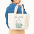 Plain Cotton Canvas Bag with Velcro Closure – 40cm x 50cm/ Printing not Included