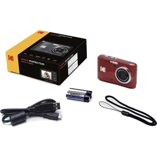 Kodak PIXPRO FZ45 16MP Compact Digital Camera with 4x Optical Zoom - Red | IT Care Kuwait