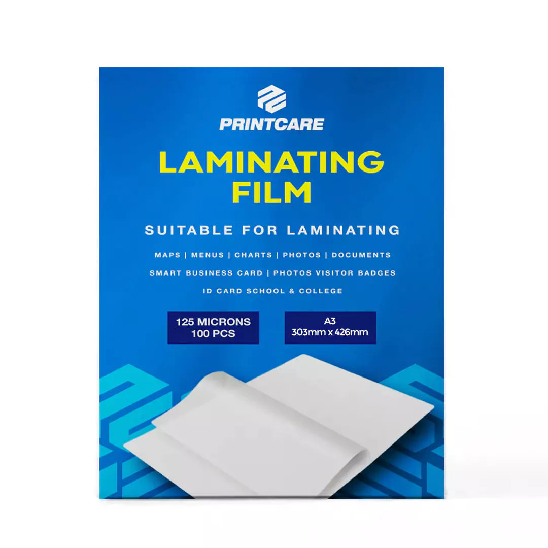 Print Care Laminating Film – A3/ 100 Sheets/ 125 Microns Thickness