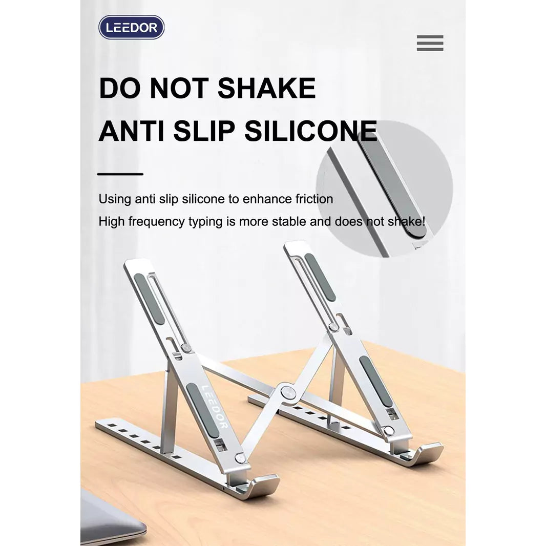 LEEDOR LD-N3 Folding Laptop Stand – Plastic and Aluminum Alloy Computer Stand