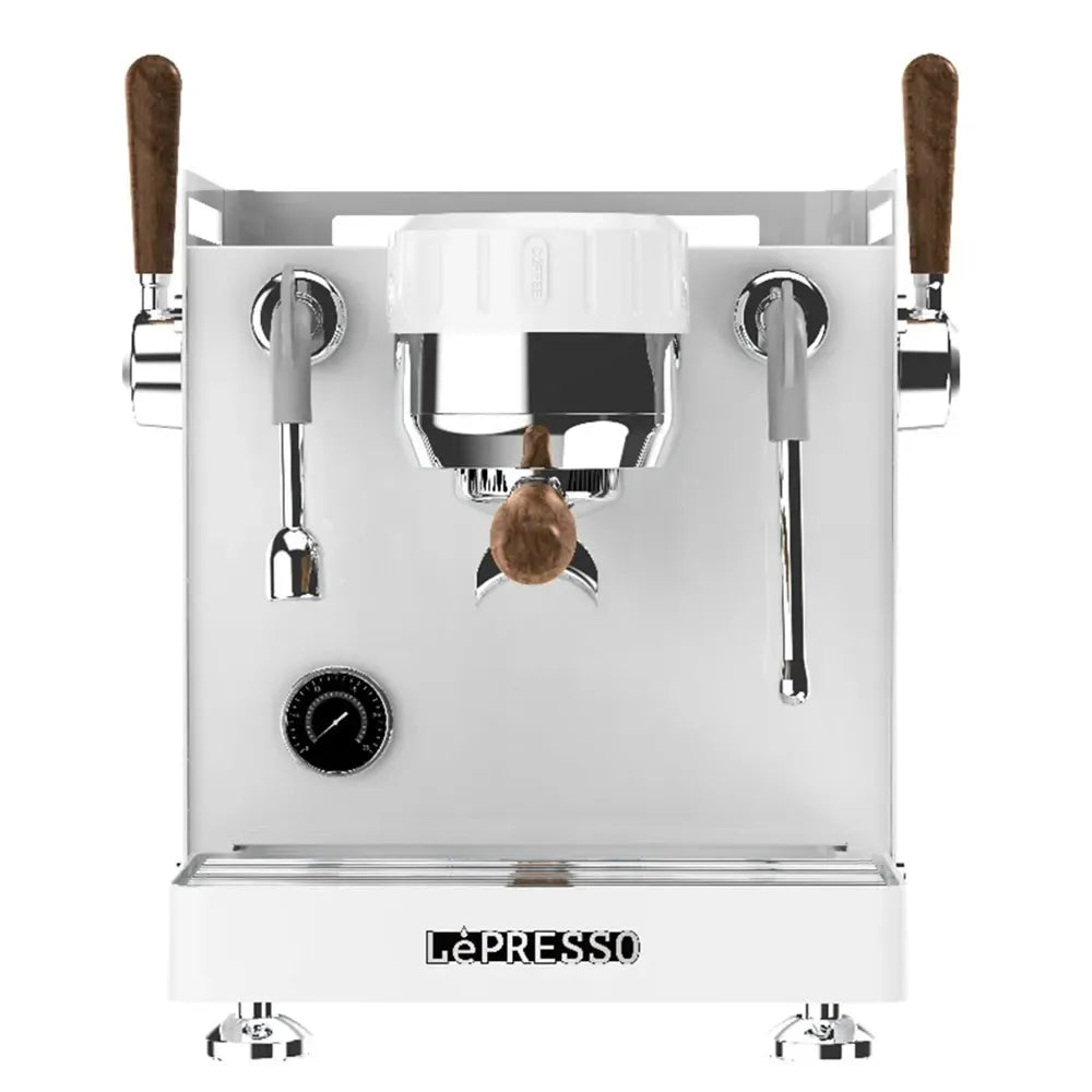 Lepresso bellissimo triple boiler 15 bar coffee machine with dual Italian pump-white