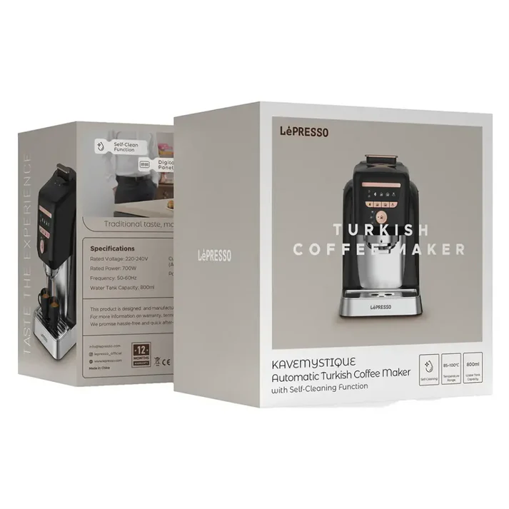 Lepresso KaveMystique Automatic Turkish Coffee Maker with Self-Cleaning Function - Black