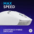 Logitech G309 LightSpeed Wireless/BlueTooth Gaming Mouse, Hero 25K 25,600 DPI - WhiteIT CareGaming Mouse
