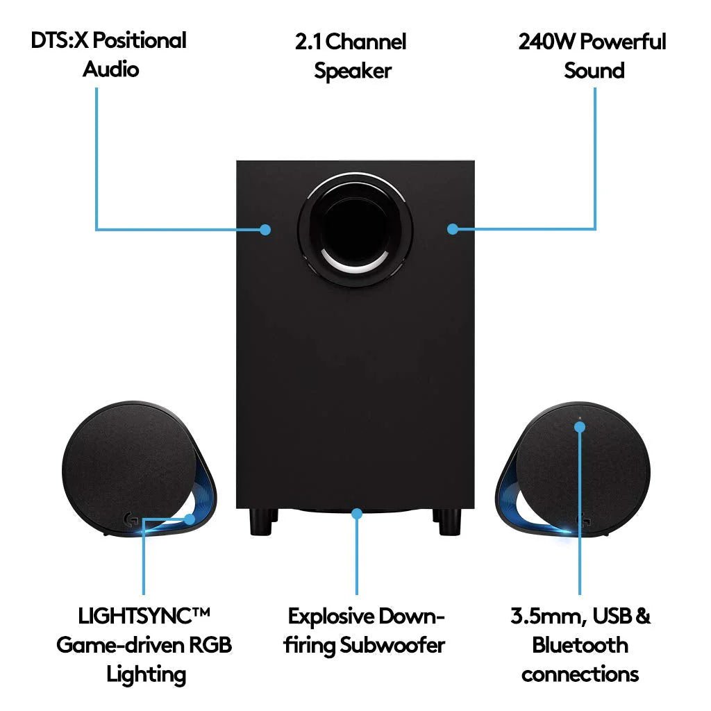 Logitech G560 RGB PC Gaming Speakers with Bluetooth (2.1)IT CareSpeaker