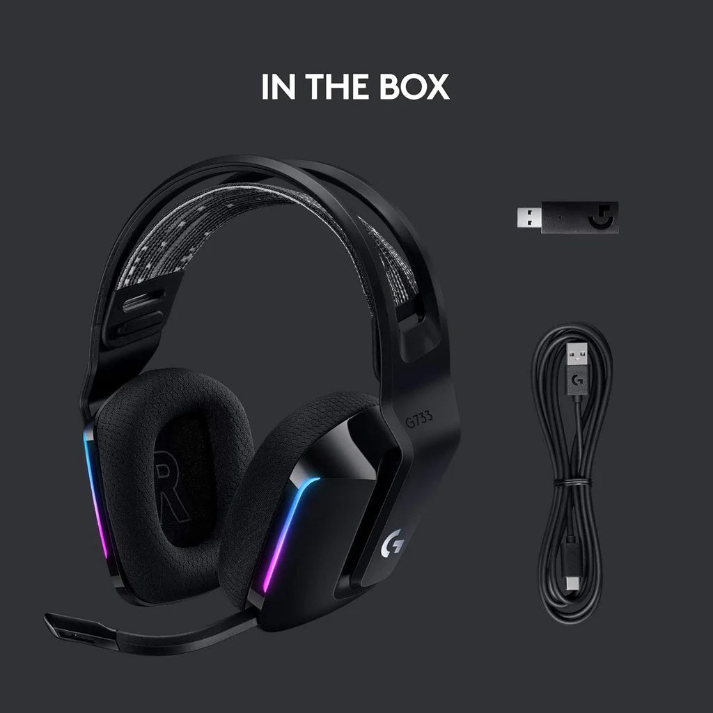 Logitech G733 LIGHTSPEED Wireless RGB Gaming Headset - BlackIT CareGaming Headset