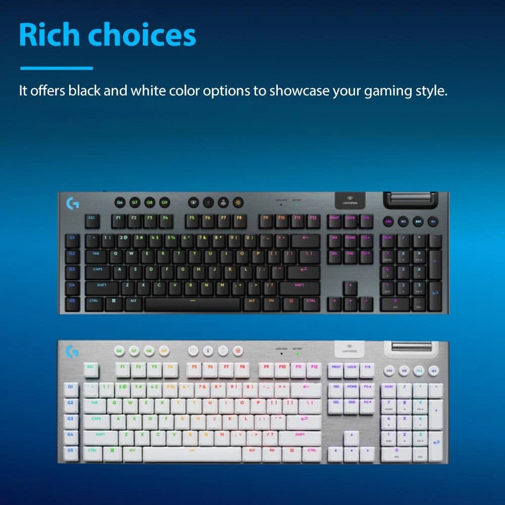 Logitech G915 X LIGHTSPEED Wireless Gaming Keyboard - White - TACTILEIT CareGaming Keyboard
