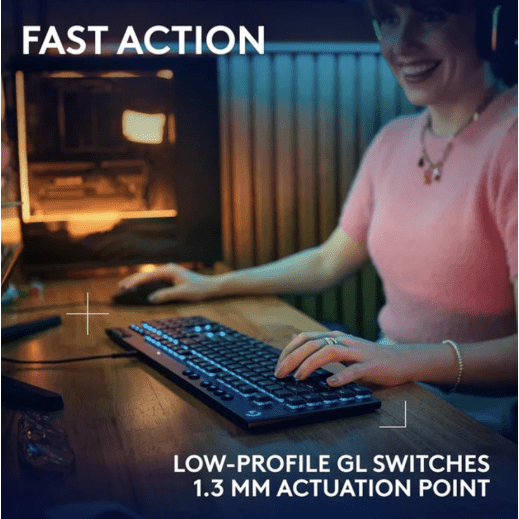 Logitech G915 X Wired Mechanical Gaming Keyboard, PBT Keycaps, LIGHTSYNC RGB - TACTILEIT CareGaming Keyboard