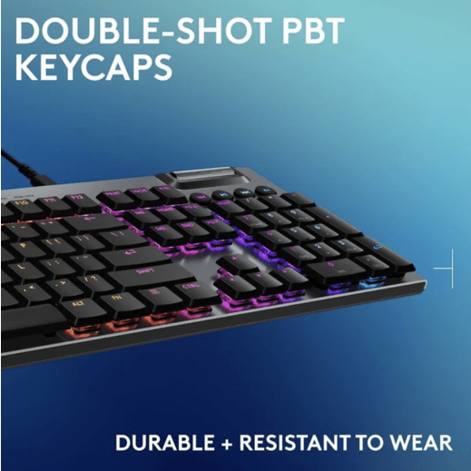 Logitech G915 X Wired Mechanical Gaming Keyboard, PBT Keycaps, LIGHTSYNC RGB - TACTILEIT CareGaming Keyboard