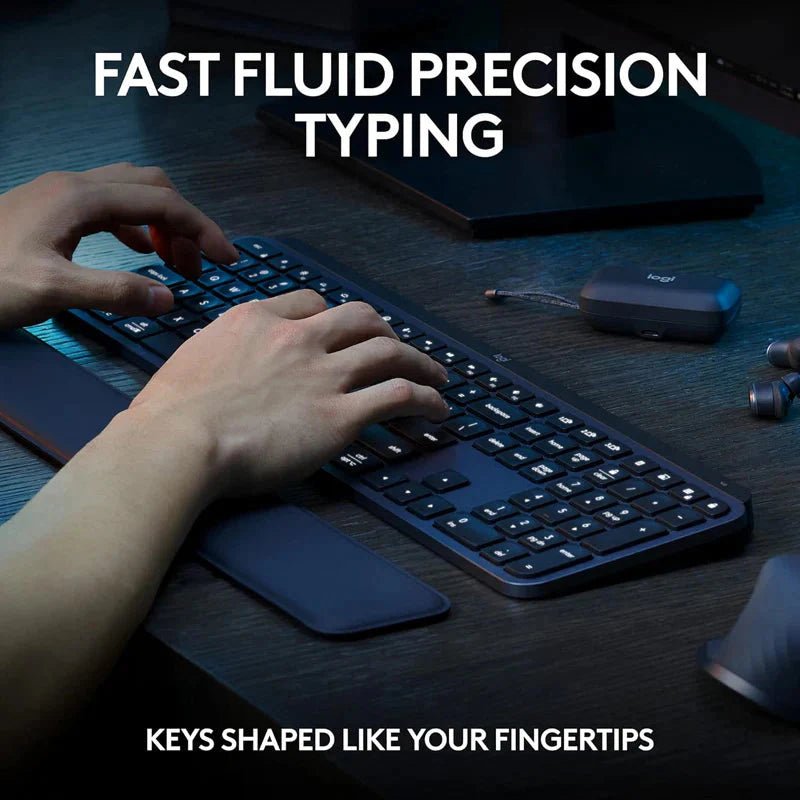 Logitech Mx Keys S Combo (3in1) Mx Master, 3s Mx Keys & Mx Palm Rest (Arabic/english) GraphiteIT CareWireless Keyboard & Mouse
