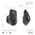 Logitech Mx Keys S Combo (3in1) Mx Master, 3s Mx Keys & Mx Palm Rest (Arabic/english) GraphiteIT CareWireless Keyboard & Mouse