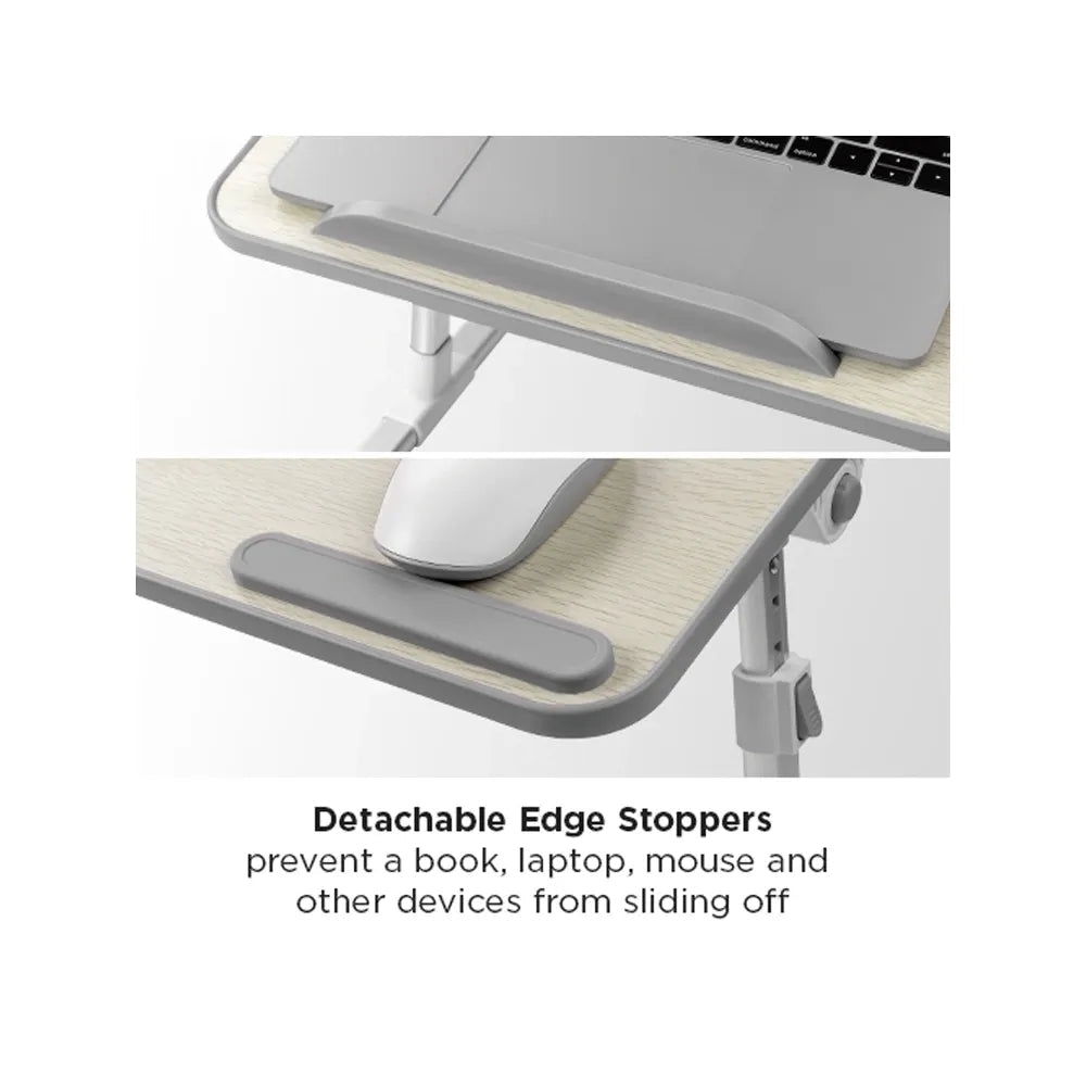 Lumi Compact Multi-Purpose Laptop Tray Desk LPD01-6 White Beech Silver | IT Care Kuwait