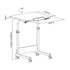Lumi Height Adjustable Mobile Computer Table 800x500mm Teak | IT Care Kuwait