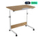 Lumi Height Adjustable Mobile Computer Table 800x500mm Teak | IT Care Kuwait