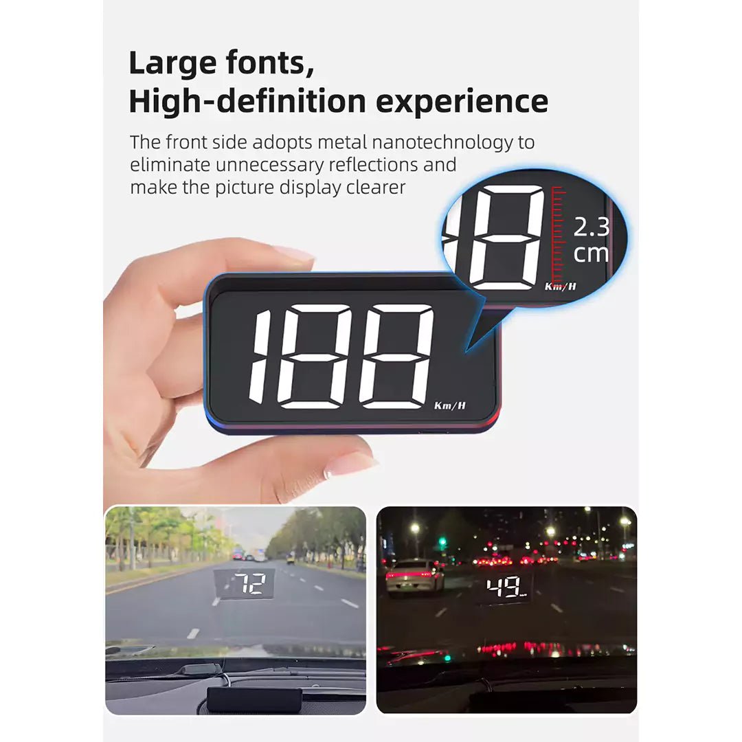 M2 Auto GPS Head - Up Display (HUD) – Digital Car Speedometer with Beidou Dual - Mode, HD Projection, and Automatic Light Sensor for All CarsIT CareDigital Speedometer