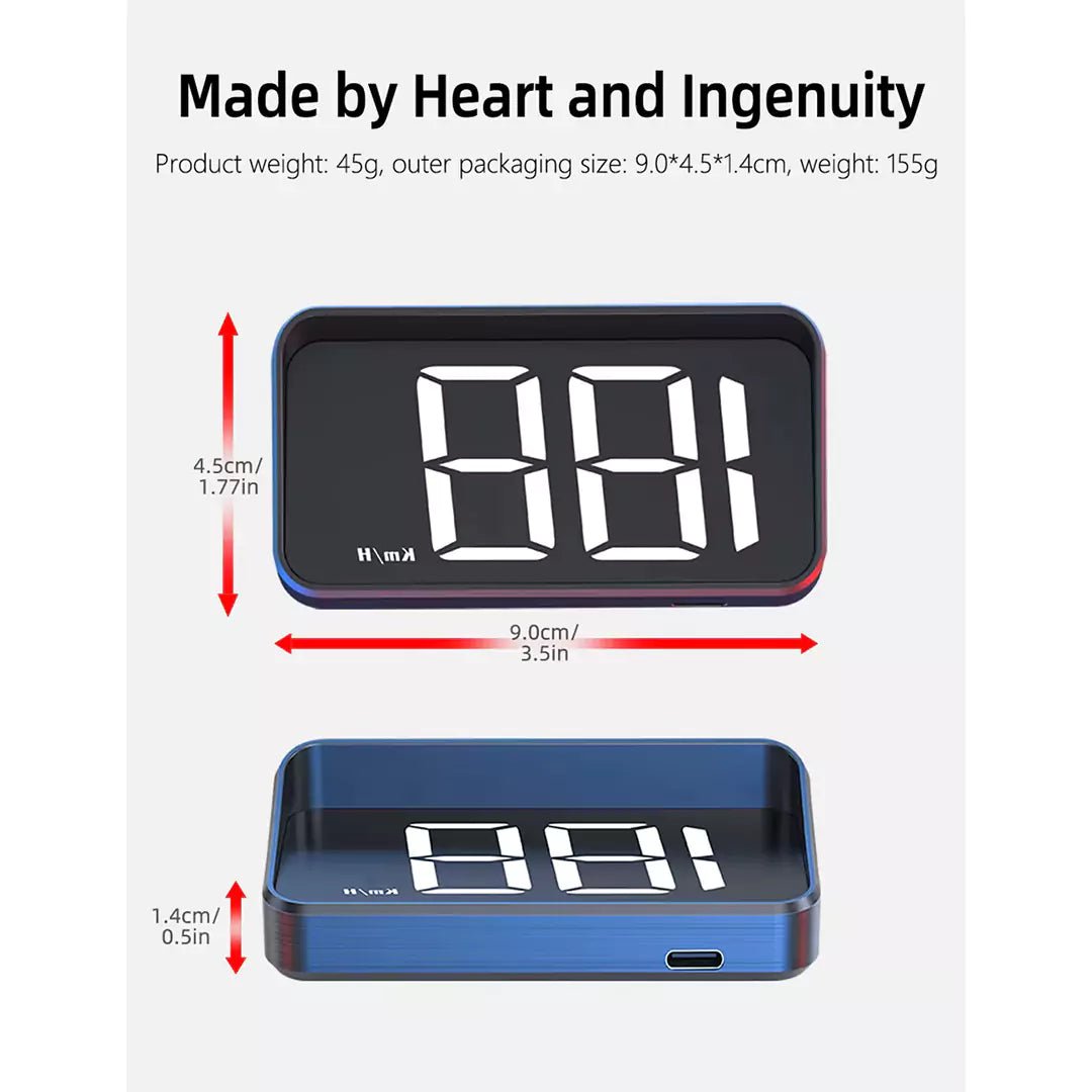 M2 Auto GPS Head - Up Display (HUD) – Digital Car Speedometer with Beidou Dual - Mode, HD Projection, and Automatic Light Sensor for All CarsIT CareDigital Speedometer