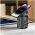 Powerology MagSafe Power Hub 65W with 2 Universal Sockets and 15W Wireless Charging - Black