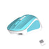 Meetion MiniGo BT Dual-Mode Bluetooth Wireless Mouse - Cyan