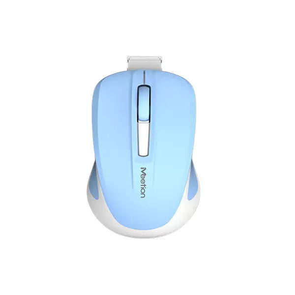 Meetion MiniGo BT Dual-Mode Bluetooth Wireless Mouse - Blue