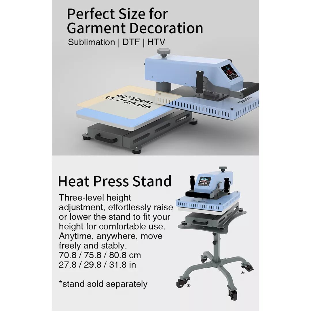 OtterPro Swing - Away Drawer Heat Press - 40cm x 50cm/ Light BlueIT CareManual Heat Press