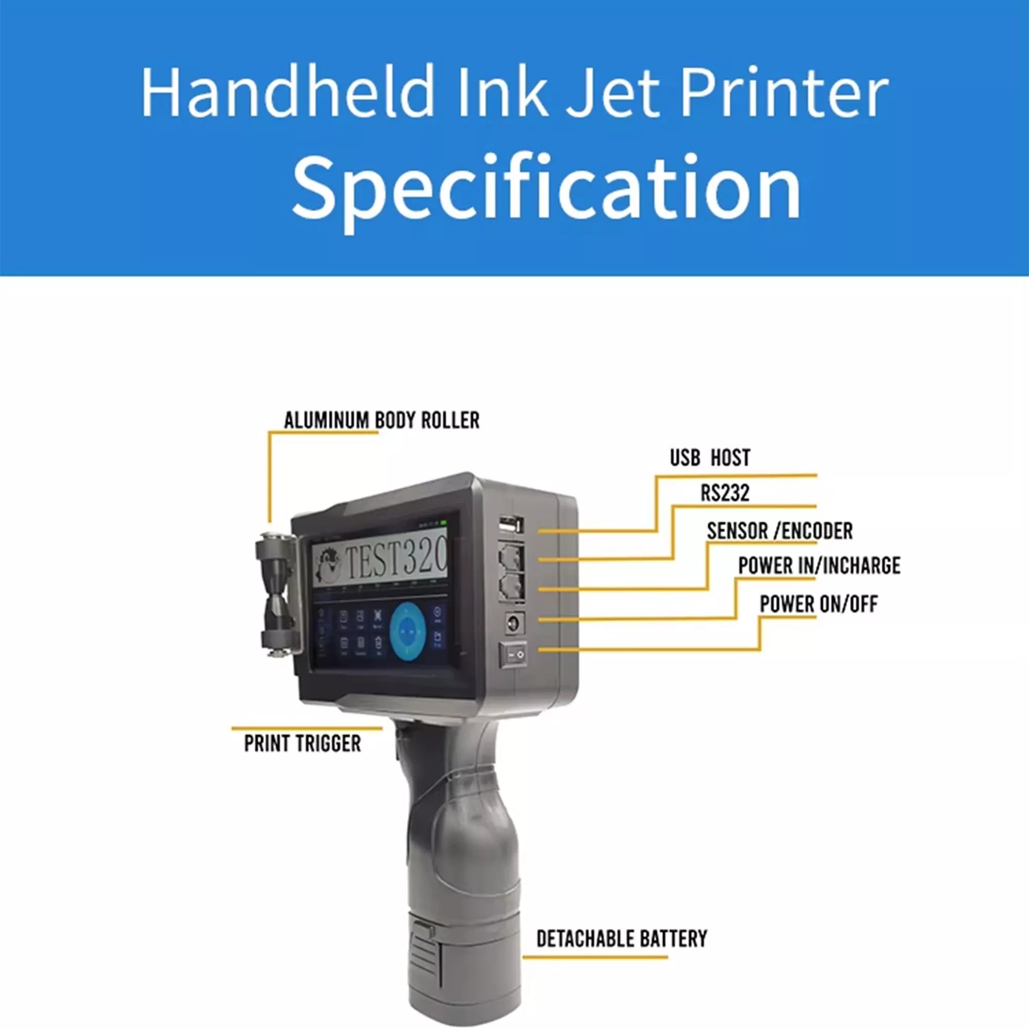 PF320 Smart Handheld Coding Inkjet Printer – High - Speed Industrial Marking for Wood/ Carton/ Metal & MoreIT CareSmart Handheld Printer