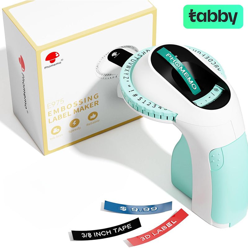 Phomemo E975 Manual Embossing Label Maker – Vintage Style Handheld Home Label Printer – No Ink or Batteries RequiredIT CareEmbossing Label Maker