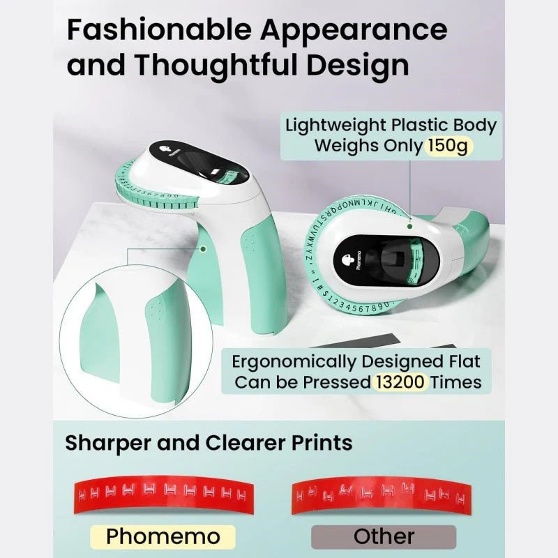 Phomemo E975 Manual Embossing Label Maker – Vintage Style Handheld Home Label Printer – No Ink or Batteries RequiredIT CareEmbossing Label Maker