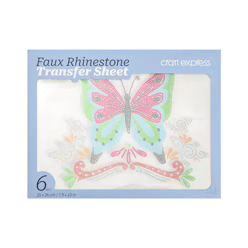 Craft Express Faux Rhinestone Transfer Sheet Mixed Package - 6pcs