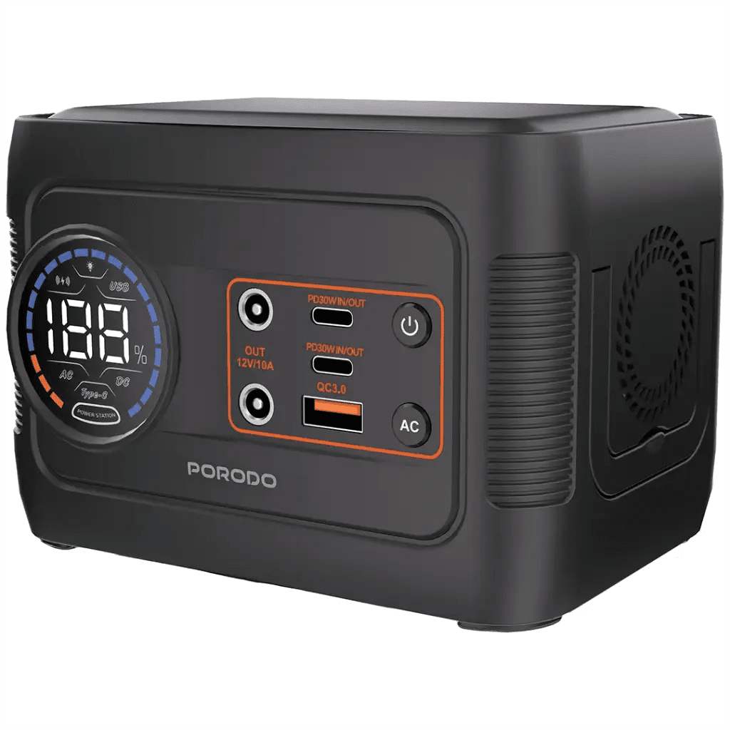 Porodo 150W Forcebase Portable Power Station – Gray/Black | IT Care Kuwait