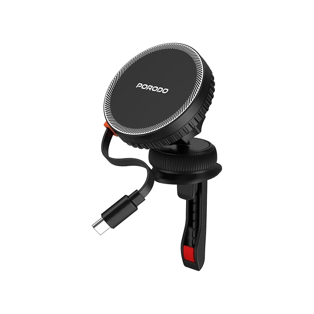 Porodo HS14 MagSafe Charger Retractable Type-C - Black | IT Care Kuwait
