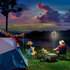 Porodo Lifestyle 9000mAh Foldable Multi-Mode LED Work Lantern with Tripod Base and Hook - Orange