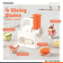 Porodo Lifestyle Fresko Multi-Functional Salad Maker with 4 Slicing Blades - White