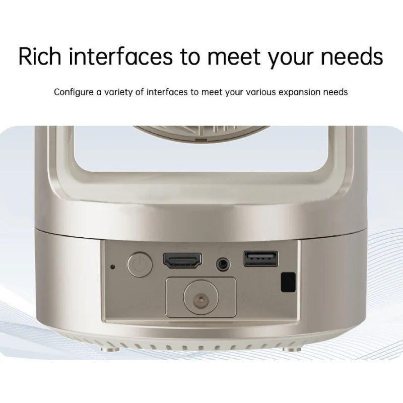 Portable LED Projector – Full HD 1080P Support / 4K Input / 200" Display / Built - in Speaker / 5G / HDMI / USB / Audio Port / Rose GoldIT CareProjectors