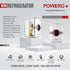 Powero+ 22L Mini Refrigerator Dual core CNC – White/Grey