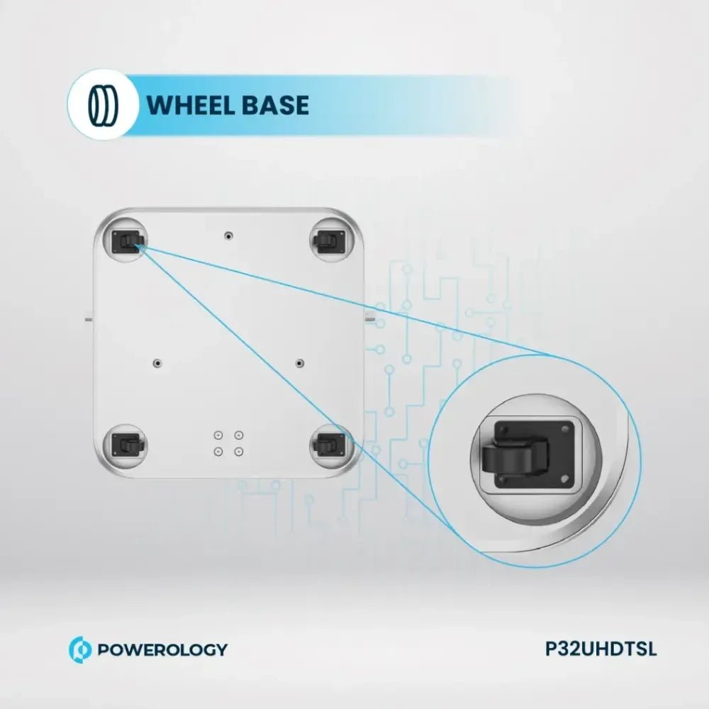 Powerology 32" 4K UHD Android Smart Tablet 8GB 128GB Wi-Fi 6 Silver | IT Care Kuwait