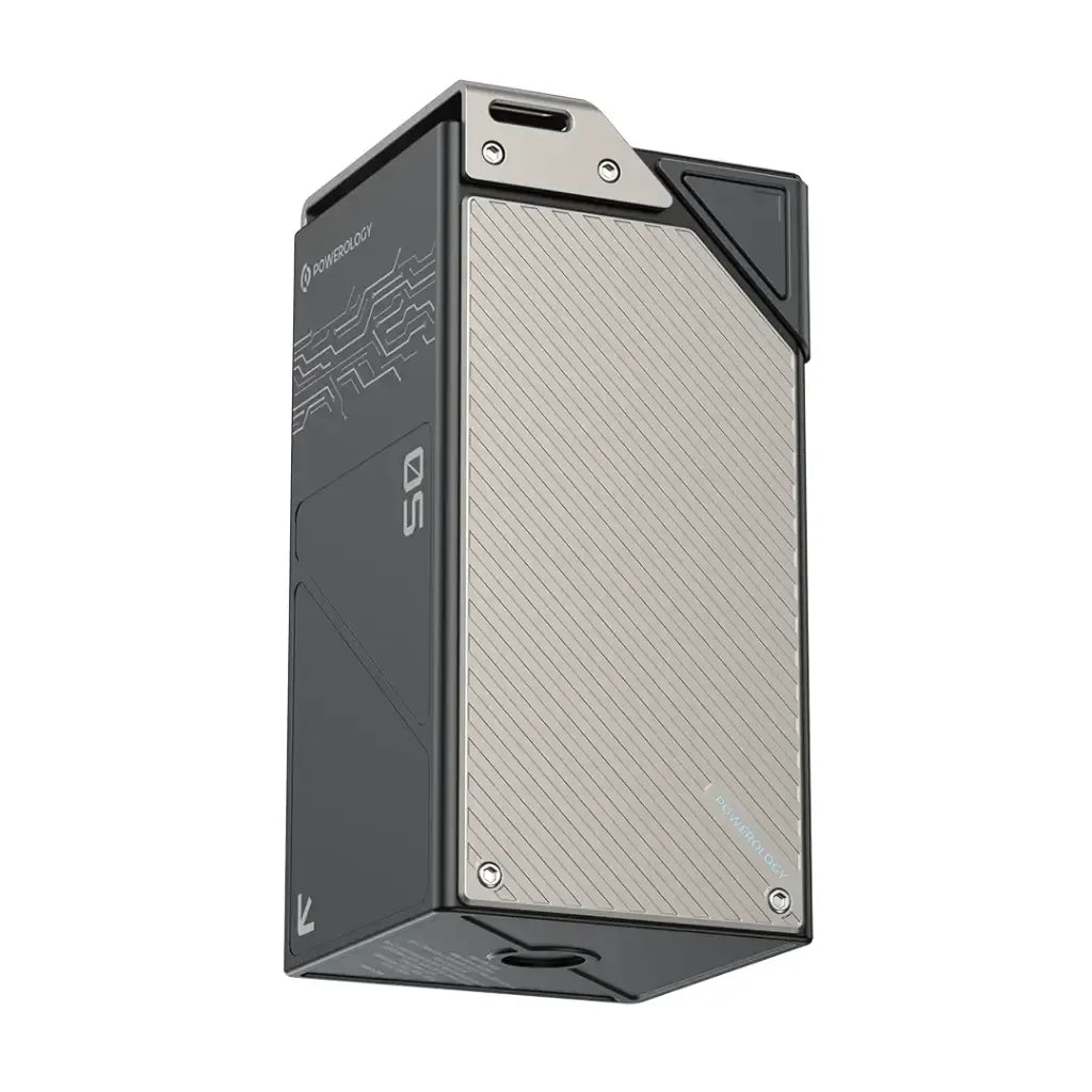 Powerology 50000mAh 65W Power Bank 3 USB-C PD 3 USB-A Display Black | IT Care Kuwait