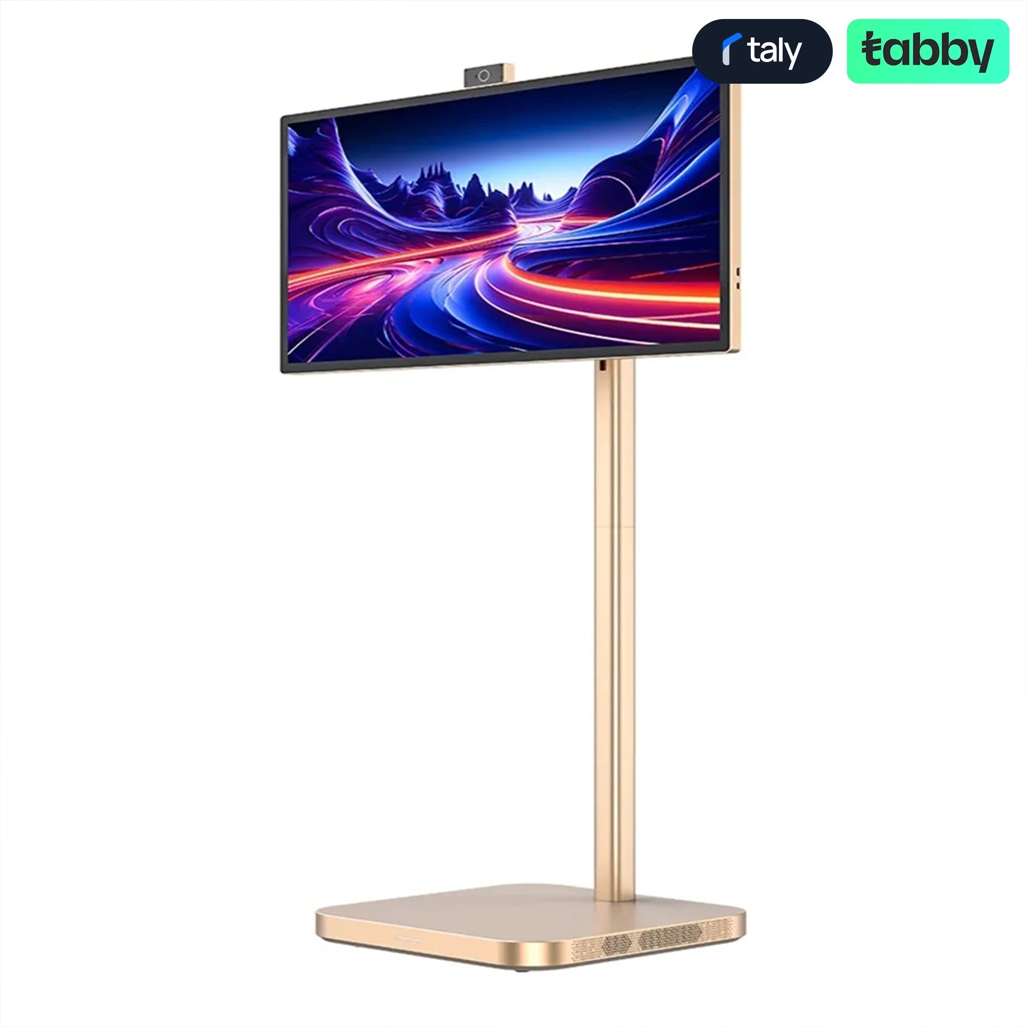 Powerology Android 32 inch UHD 60Hz Tablet with Stand 8GB 128GB Gold | IT Care Kuwait