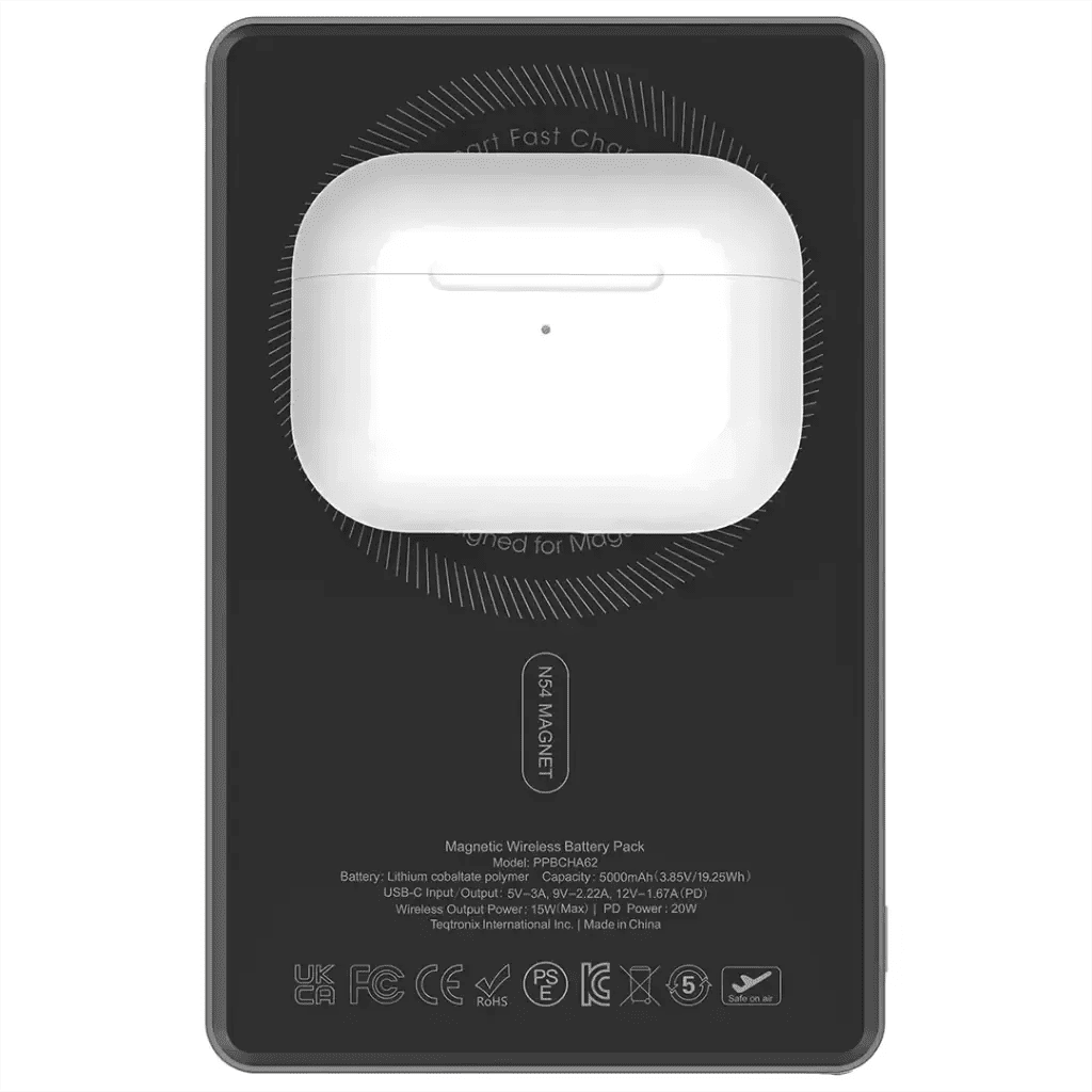Powerology MagVolt 5000mAh Magnetic Power Bank 20W PD 15W Wireless MagSafe Blue | IT Care Kuwait