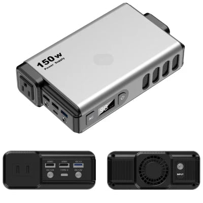 Powerology Mini Power Station With AC - USB / Type - C / DC Input / Output - GrayIT CarePower Station