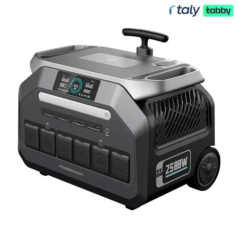 Powerology Portable Power Station Trolley Power Generator 2500W (640000mAh) | IT Care Kuwait