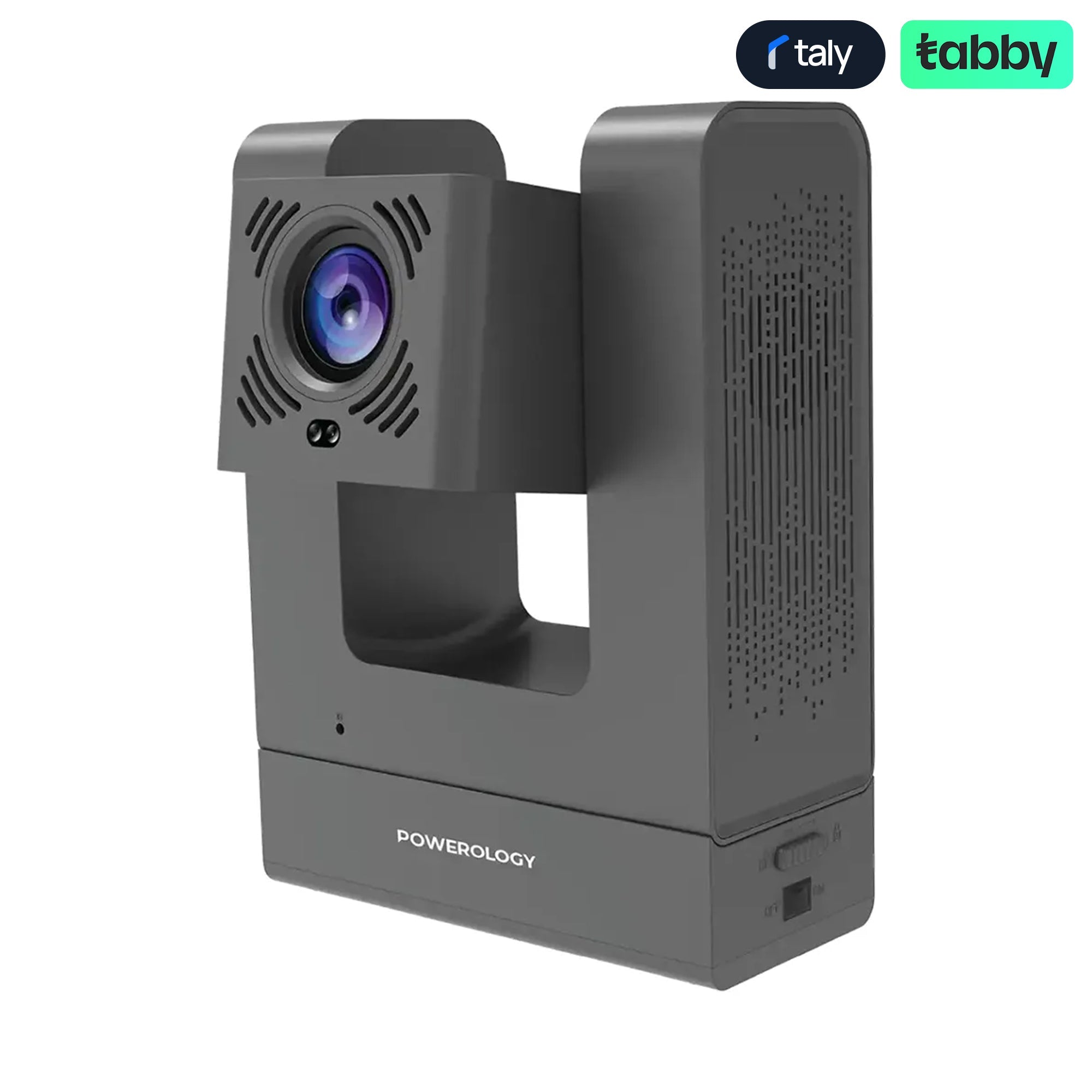 Powerology VisionArc Portable Smart Projector 1080P Full HD 300 ANSI Lumens Android 12 Wi-Fi 6 Gray | IT Care Kuwait