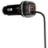 Powerology Nexar Smart Car Charger with Wireless CarPlay and 15W Wireless Charging - Black