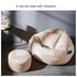 Premium Quality Faux Leather Bean Bag with Side Pocket - Biege / Free Beans Included / Free Footrest and PillowIT CareBean Bag