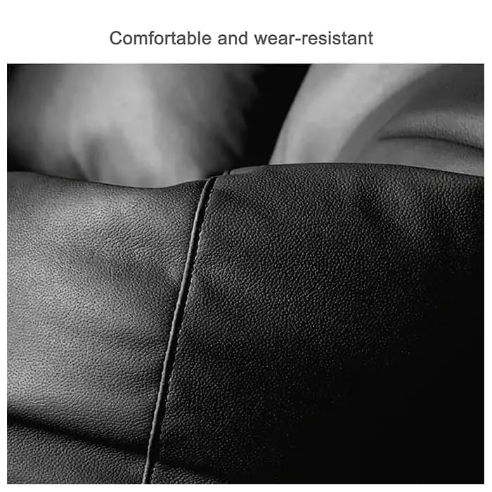 Premium Quality Faux Leather Bean Bag with Side Pocket - Light Brown / Free Beans Included / Free Footrest and PillowIT CareBean Bag