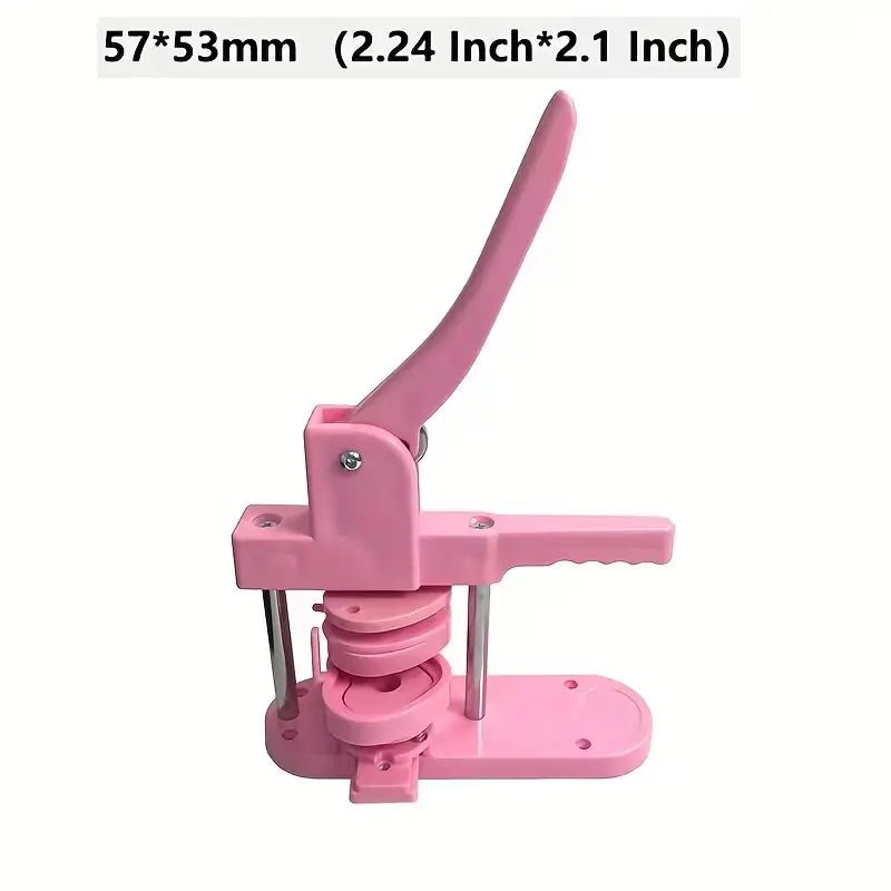 Print Care Heart Shape Badge & Fridge Magnet Maker Kit 57×52mm – Slide Machine with Mould & 100pcs Metal Magnet SetIT CareBadge Machine