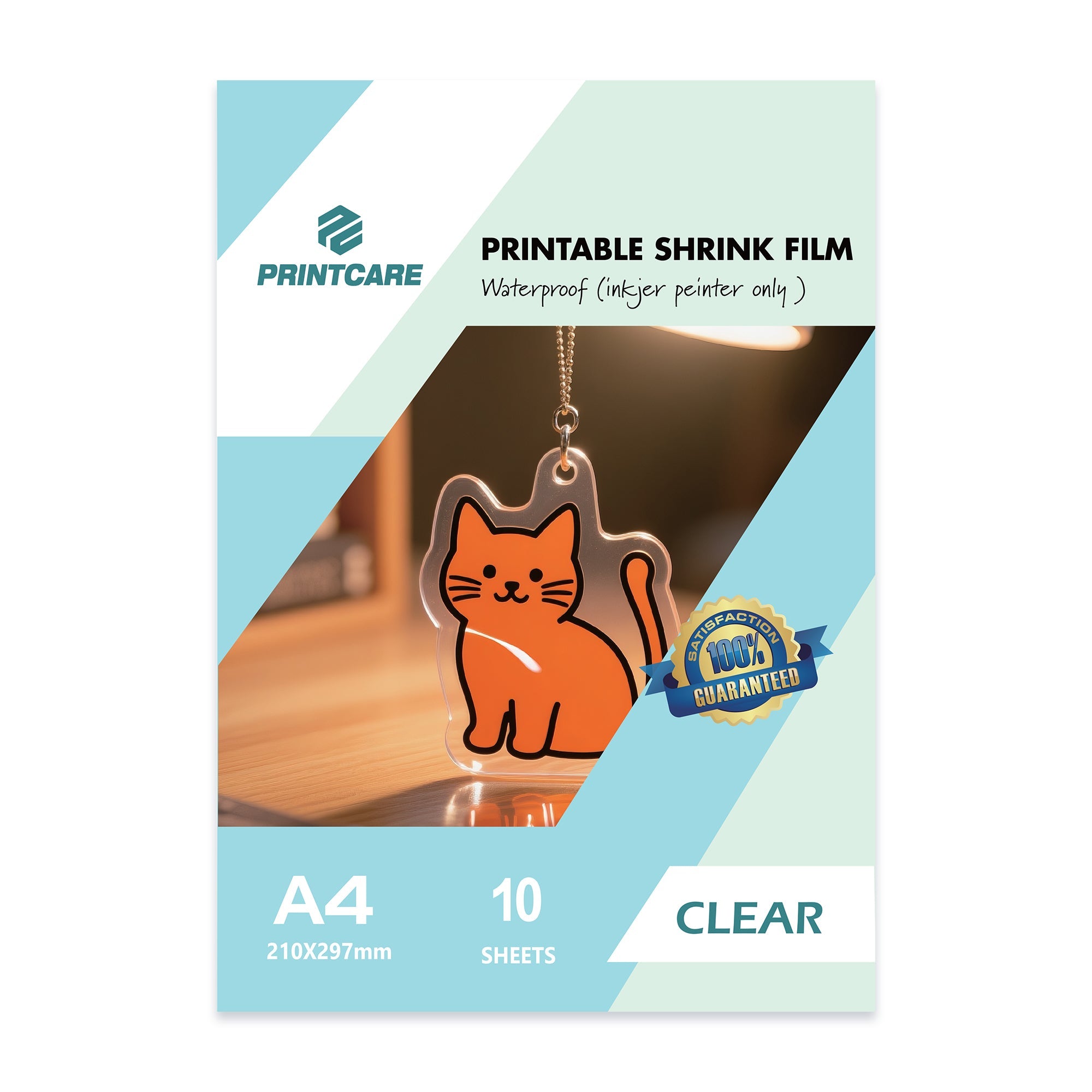 PrintCare Printable Shrink Film Clear A4 10 Sheets Waterproof Inkjet | IT Care Kuwait