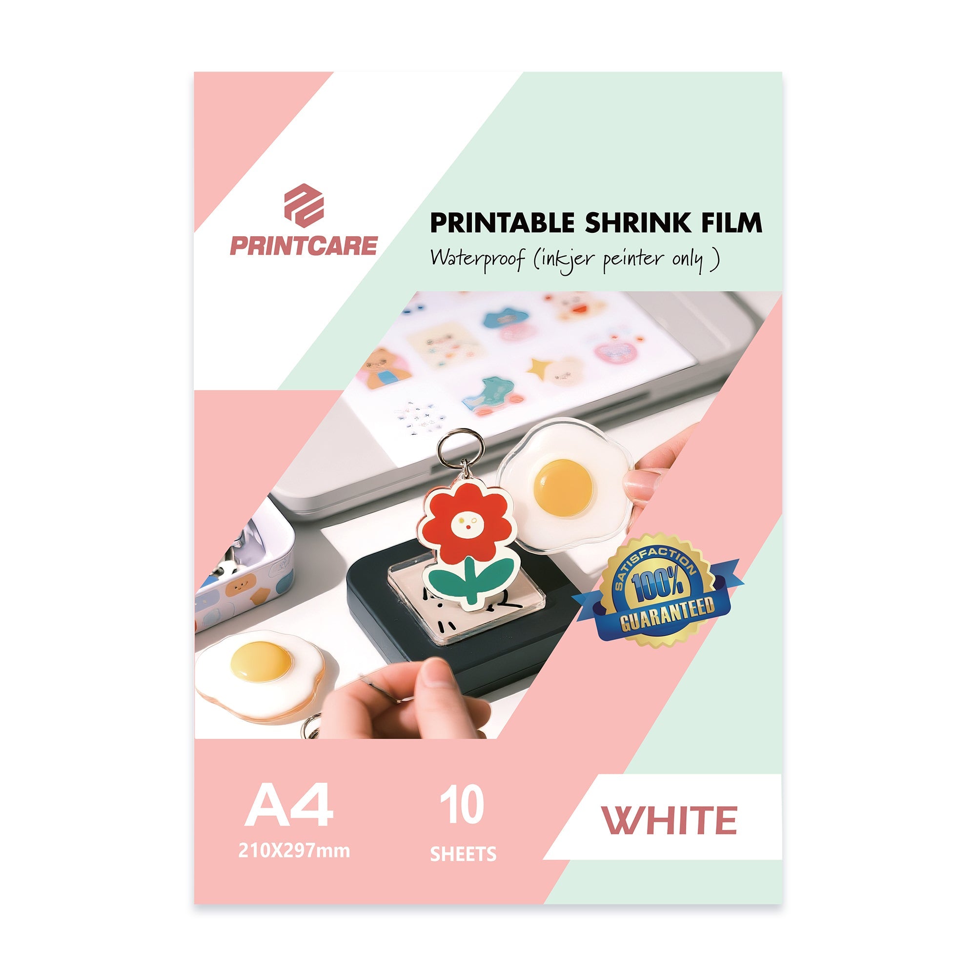 PrintCare Printable Shrink Film White A4 10 Sheets Waterproof Inkjet | IT Care Kuwait